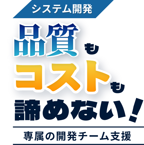 システム開発 品質もコストも諦めない！専属の開発チーム支援